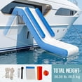 thumbnail image 6 of Jocisland 10L×2.6W×4H ft Inflatable Pontoon Water Slide with Climbing Handle, White & Blue, Outdoor Waterfall Slide for Adults & Kids, 6 of 9