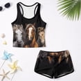 thumbnail image 5 of Psesaysky Horse Pattern Girls Tankini Swimsuit 2 Piece Modest Bathing Suits for Girls Swim Tank Top + Bottoms, Size 6-15Y, 5 of 7