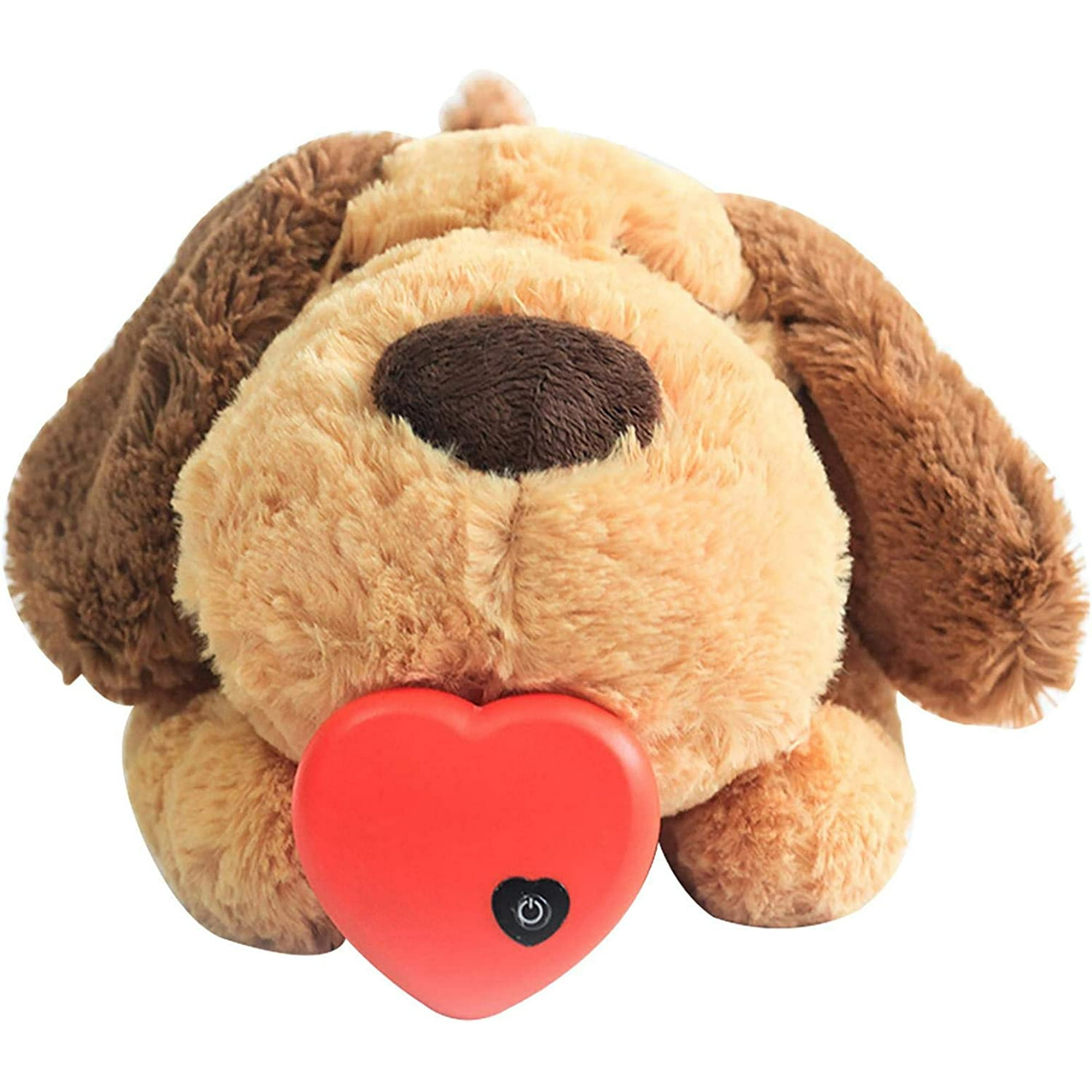 Shenmo Dog Toys With Heartbeat Dog Toys Anti Anxiety Toys For Separating Puppies Behavioral Aids For Puppies And Dogs Brown