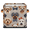 Multicolor 2, variant on CURLYOOT Dogs Cartoon 11 x 11 Inch Cube Storage Bin, Fabric Storage Cube Foldable Basket with Leather Handles, Organizer Basket for Closet Shelves