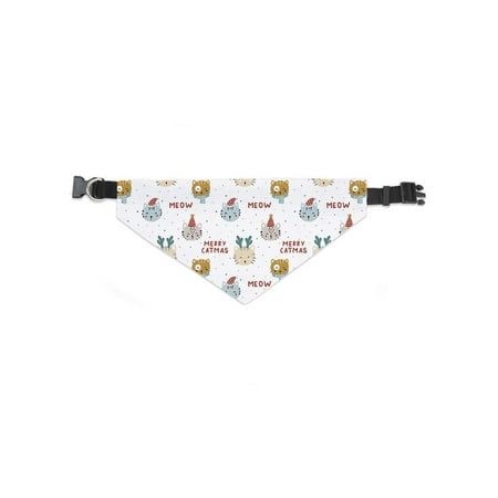 Merry Catmas Pattern Bandana -Image by Shutterstock, Medium