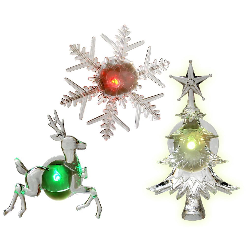 Holiday Window Decorations  Assorted Set of 3  Reindeer, Christmas