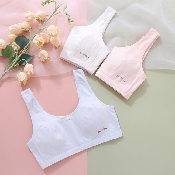 LYMAYTER ‌Girls Training Bras Breathable Comfort Wirefree Bras 11-15Y Growing Teens Everyday Wear Bras