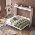 thumbnail image 3 of Homy Casa Ensemble de Chambre à Coucher 4 Pièces avec Lit Queen, Tête de Lit de Rangement, Commode et 2 Tables de Chevet, Noyer, 3 of 8
