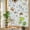 Brown Yellow, variant on Retro Spring Floral Privacy Window Film, Decorative Stained Glass Window Film, Brown Butterfly Botanical Resuable Rainbow Static Cling for Home Bathroom Living Room Glass Door 17.7"x78.7"