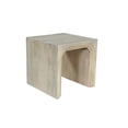 thumbnail image 4 of Taran Designs Mason 2-piece Carved Solid Wood Living Room Table Set in White, 4 of 6