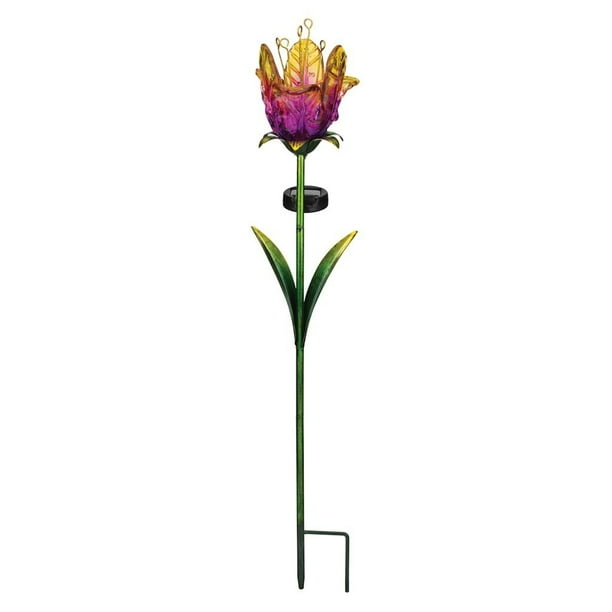 Regal Art and Gift 11620 30" Solar Ruffled Tulip Garden Stake LED