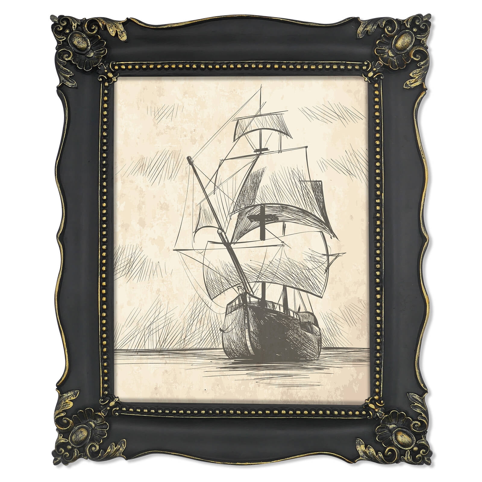 11x14 Frame Black Poster Frames 11 x 14 inch for Wall and Tabletop Display, Ornate Picture