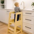 thumbnail image 1 of Kids & Toddler Wooden Helping Tower | Educational Tower | Climbing Tower | Extra Wide Standing Tower, 1 of 5