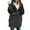 Black, variant on IROINNID Women's Shearling Jacket Long Sleeve Contrast Color Hoodie Outwear, Casual Autumn and Winter Patchwork Color Female Blouse Plush Cardigan Long-Sleeved Jacket