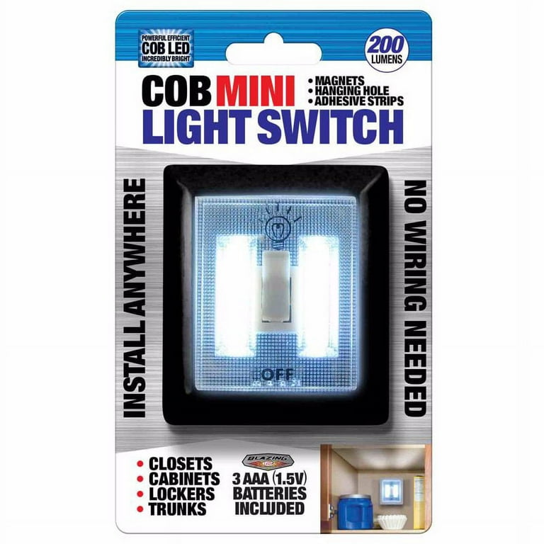 Blazing LEDz Cob Mini Manual Battery Powered LED Light Switch