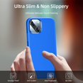 thumbnail image 5 of [5 in 1 Designed for iPhone 13 Case, with 2 Pack Screen Protector + 2 Pack Camera Lens Protector, Liquid Silicone Ultra Slim Shockproof Protective Phone Case [ Microfiber Lining](Klein Blue), 5 of 12