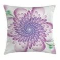 thumbnail image 1 of Spires Decor Throw Pillow Cushion Cover, Digital Floral Harmonic Spirals with Flourish Hypnotic Vision Petals Dream Print, Decorative Square Accent Pillow Case, 18 X 18 Inches, Violet, by Ambesonne, 1 of 2