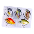 thumbnail image 2 of 5 uds Mini Crank Señuelos de Pesca Cebo Duro Swim Cebo de Pesca Artificial Cola Mini Crankbait, 2 of 8