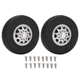 thumbnail image 1 of neumáticos delanteros de aleación de aluminio para coche RC con neumáticos de goma para rueda delantera de camión tractor Tamiya 1/14, 1 of 14