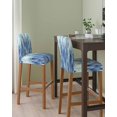 thumbnail image 2 of Navy Blue Vintage Bar Stool Covers Set of 6, Stripes Painting Retro Abstract Art Stretch Washable Bar Chair Covers with Backs, Removable Pub Counter Height Chair Cover for Kitchen Dining Room Cafe, 2 of 7