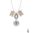 thumbnail image 2 of Delight Jewelry Silvertone Domed Black DVM Multi-Colored Crystal Mom Charm Necklace, 2 of 5