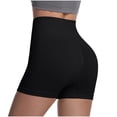 thumbnail image 3 of hlysgo Workout Gym Shorts for Women High Waisted Seamless Butt Lifting Short Tummy Control Scrunch Butt Sports Shorts Black,S, 3 of 4