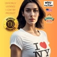 thumbnail image 3 of I Love NY Ladies V-Neck T-Shirt Tee Officially Licensed Heather Gray, XL, 3 of 4