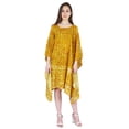thumbnail image 1 of Moomaya Printed Cold Shoulder Kaftan Cover Up For Women Sundress Caftan Dress, 1 of 6