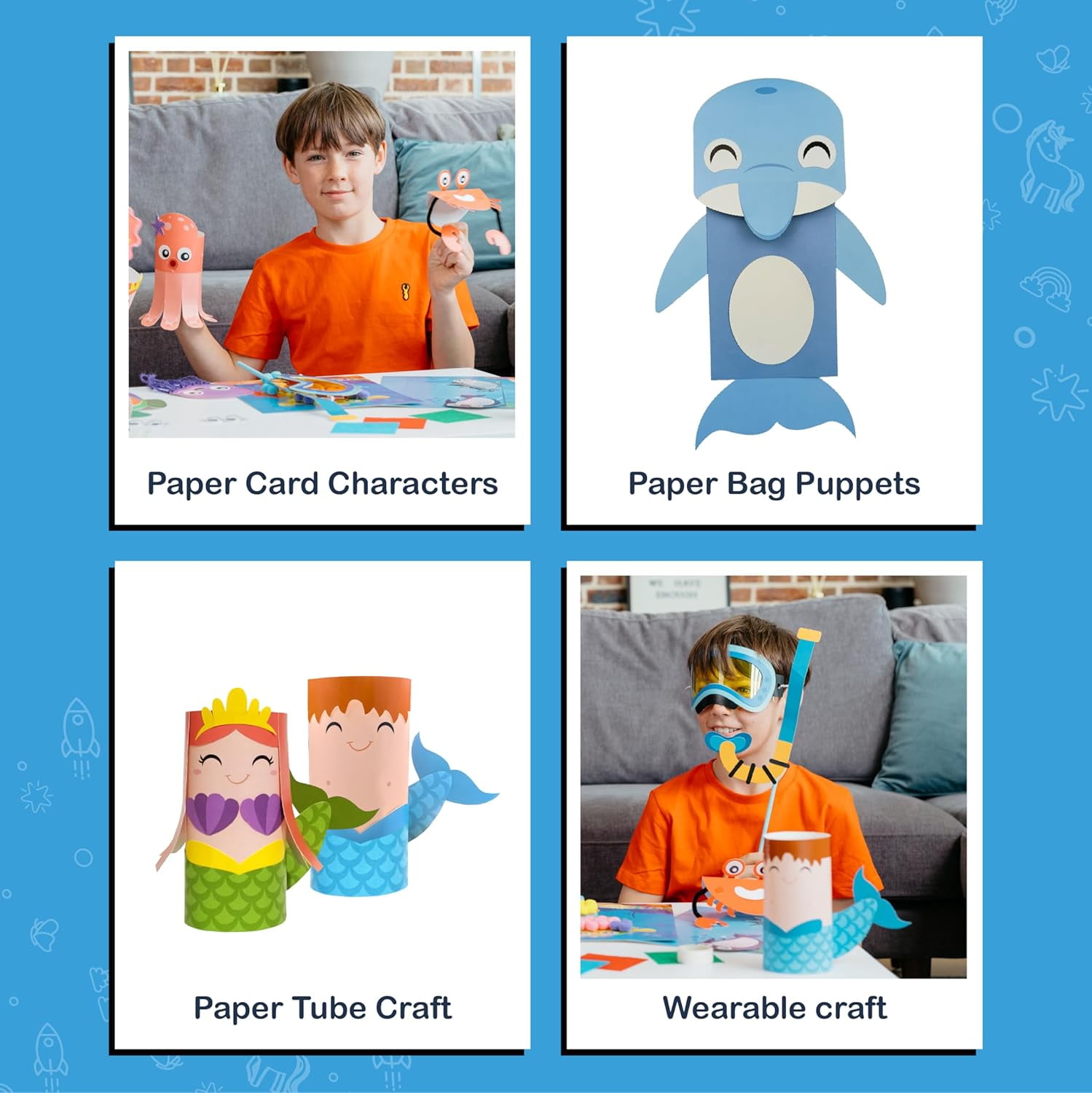 Craftikit Arts and Crafts Kit Under the Sea Theme Ages 4 to 10 20 Piece