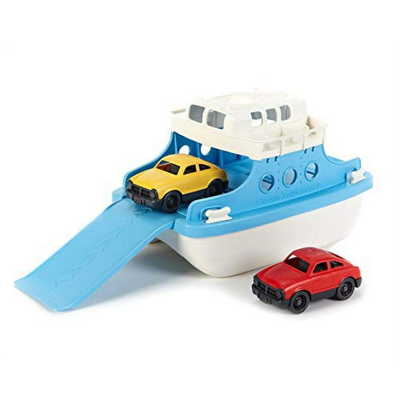 Green Toys Bateau Ferry Jouet (3 Pcs), Bleu/blanc