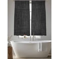 thumbnail image 5 of Vintage Black Sheer Curtains for Living Room Bedroom, Linen Texture Farmhouse Light Filtering Sheer Curtains, Rod Pocket Voile Window Drapes, 2 Panels Set 52"x 72", 5 of 7