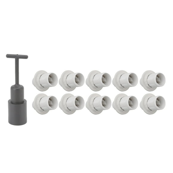 Candle Bulb Socket, Lamp Holder E14 10PCS High Temperature Resistant Copper Core With Sleeve For Home Black,White