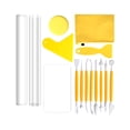 thumbnail image 4 of GUOOL Outils de Coupe d'Argile Rouleau d'Argile Acrylique Feuille Acrylique avec Rasage, Fait Main 15 Pcs, 4 of 9