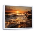 thumbnail image 2 of Designart "Golden Sands Beach Photo XXI" Nautical & Beach Floater Framed Canvas Art Print, 2 of 7