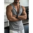 thumbnail image 6 of Men'S Tank Tops Sleeveless V Neck Workout Muscle Gym Athletic Shirts Casual Summer Tee Light Gray XXXL, 6 of 8