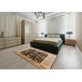 thumbnail image 4 of Ahgly Company Indoor Round Mid-Century Modern Sangria Brown Oriental Area Rugs, 3' Round, 4 of 6