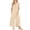 Beige, variant on Women's Sleeveless Wide Leg Jumpsuit Casual Loose Button Front Pocket Romper
