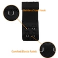 thumbnail image 4 of INSPIRE CHIC Women's 5 Pcs 2 Rows 2/3 Hooks Strechy Bra Extenders Elastic Back Bra Extension Strap Bra Band Black-1, 4 of 6