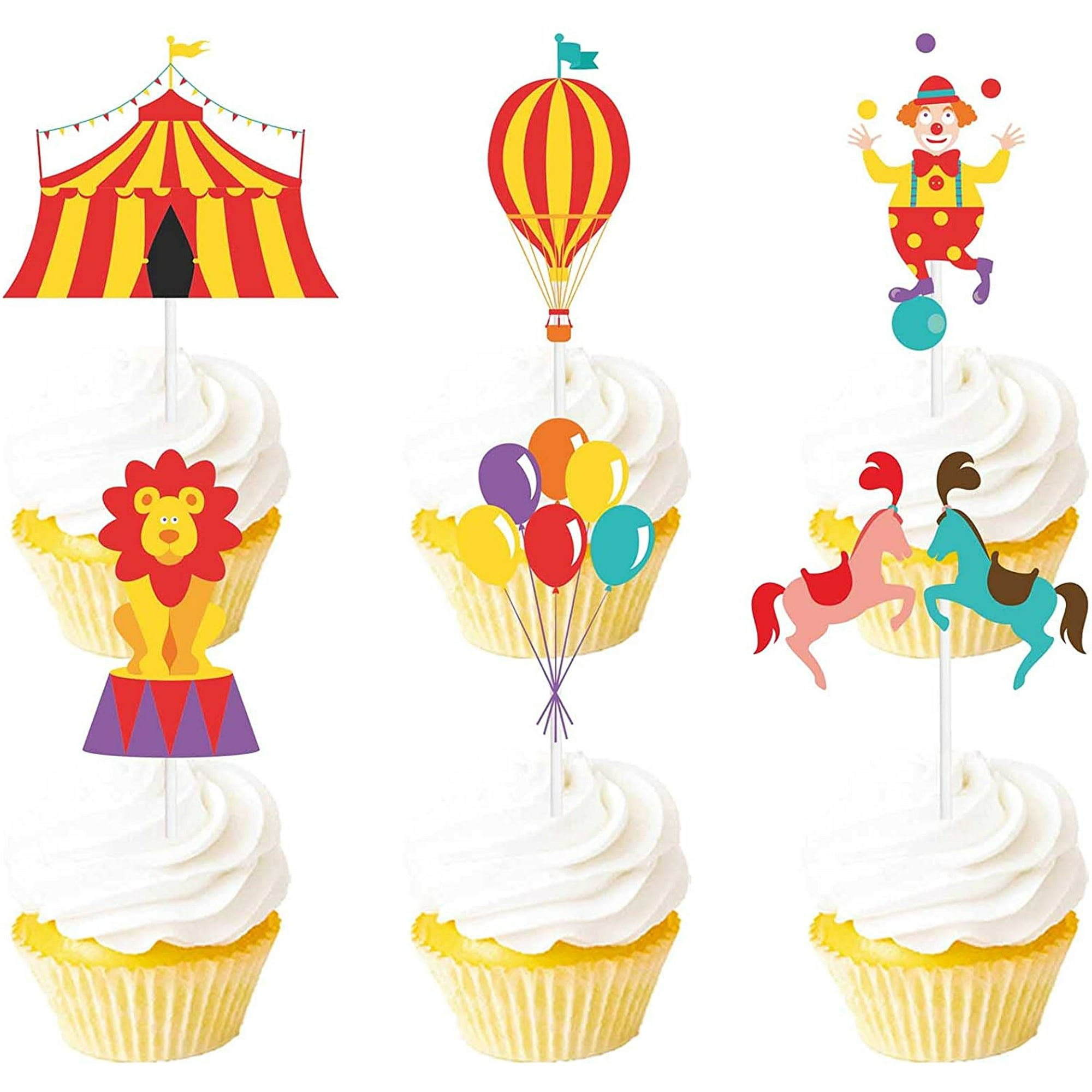 Décoration de gâteau sur le thème du cirque et du carnaval - Pour