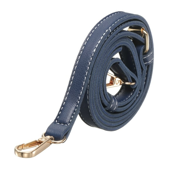 Leather Purse Straps [1Pcs] - 51.2 Inch Adjustable Straps Replacement for Handbags Use for Purse & Crossbody Bag & Handbag - [Deep Blue & Gold]