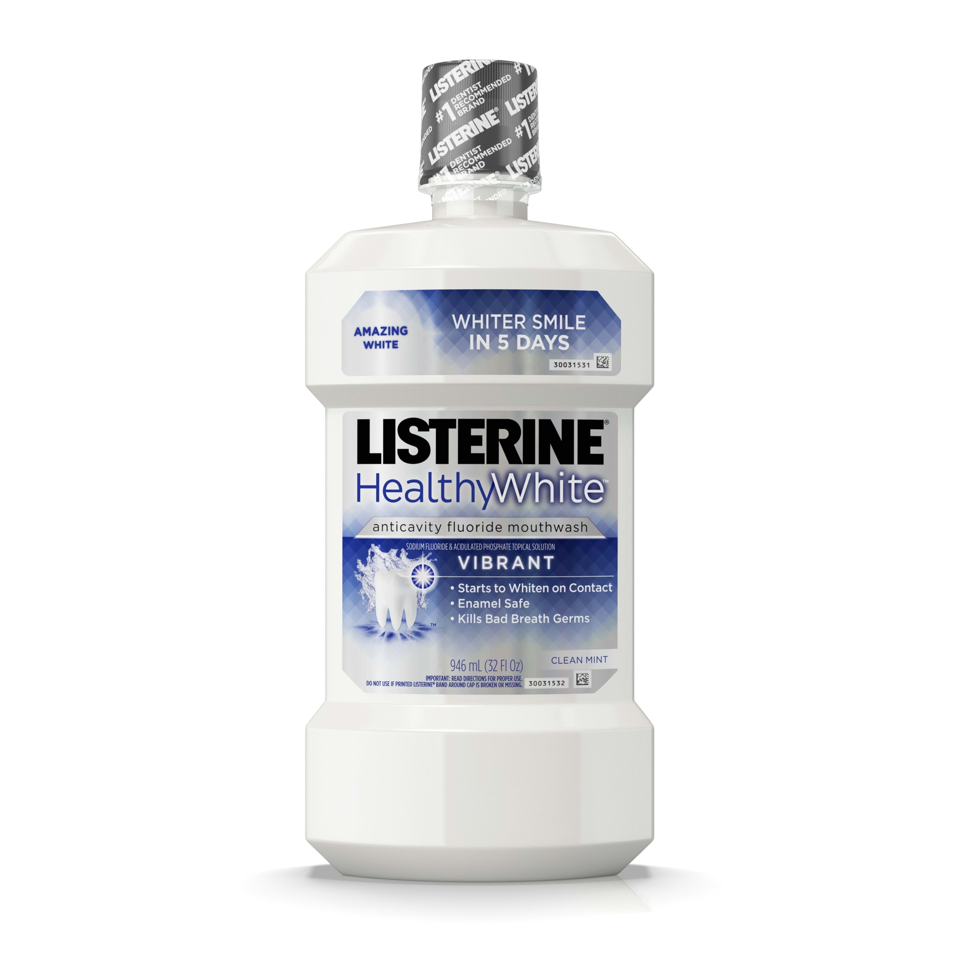 Listerine Healthy White Vibrant Multi-Action Mouthwash, 32 fl. oz - Walmart.com