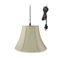thumbnail image 5 of 1-Light Plug In Swag Pendant Ceiling Light Chocolate Burlap Shade, 5 of 5