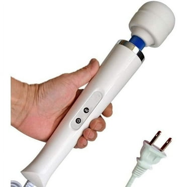 Wired Powerful Handheld Electric Back Massager,Strong Personal Vibrations Massage for Sports Recovery, Muscle Aches, Body Pain, White