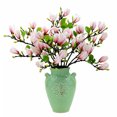 thumbnail image 5 of Vibrantly Colored Artificial Magnolia Flower - Single Stem Silk Fake Flower Branch for Wedding Party Office Garden Bridal, 5 of 8