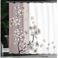 thumbnail image 3 of Ambesonne Japanese Shower Curtain, Romantic Sakura Blooms Art, 69"Wx84"L, Grey Pink, 3 of 4