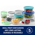 thumbnail image 5 of (2 pack) Anchor Hocking Sculpted Glass Food Storage Containers with Lids, 20 Piece Set, 5 of 7