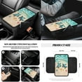 thumbnail image 5 of Yuyamidu Sea Turtle Front Car Seat Cover with Armrest Pad Steering Wheel Cover Seat Belt Pads Beach Trash Bin Starfish Air Vent Bag Coasters Rearview Mirror Cover Keyring Car Accessories Set of 12, 5 of 7