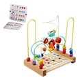 thumbnail image 1 of Laberinto de de madera, juguete colorido Montessori, juguetes de desarrollo, juguete interactivo de doble cara, , juguete circular educativo para interiores Estilo C Hugo juguetes de laberinto de cuentas, 1 of 7