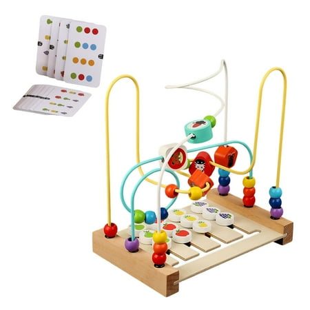 Roller Coaster Educational Circle Toy Double Side Multicolor Bead