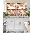 thumbnail image 4 of Orange Fall Maple Swag Curtains for Living Room/Bedroom Windows, Fox Pumpkins Forest Pastoral Farmhouse Kitchen Curtains and Valances Set 36 Inch Length, Light Filtering Swags Valance Curtain Panels, 4 of 5