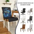 thumbnail image 5 of TSOVTHRID Sea Turtle Tropical Leaf Print Quilted Dining Chair Seat Covers Stretchable Soft Chair Cushion Cover Removable Universal Fit Seat Slipcovers with Elastic Band, Set of 2, 5 of 7