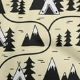 thumbnail image 1 of oneOone Cotton Cambric Pale Yellow Fabric Mountain Pattern Dress Material Fabric Print Fabric By The Yard 56 Inch Wide, 1 of 6