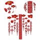 thumbnail image 5 of Adorno colgante rojo del año lunar, carácter chino Fu, decoración de techo de fieltro para Estilo D, 5 of 6
