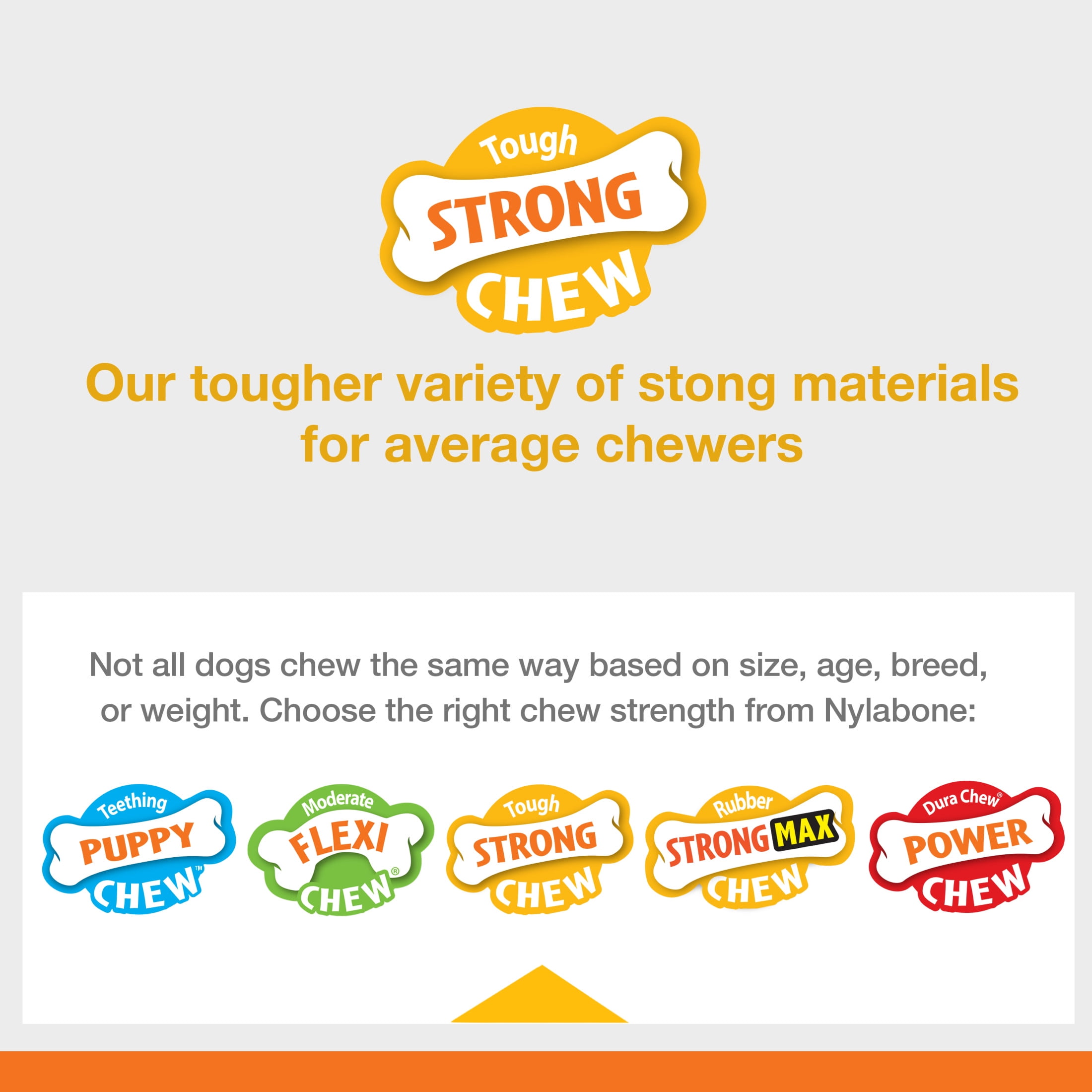 Nylabone Sneaky Snacker Dog Treat Toy Bacon Orange Medium (1 Count)